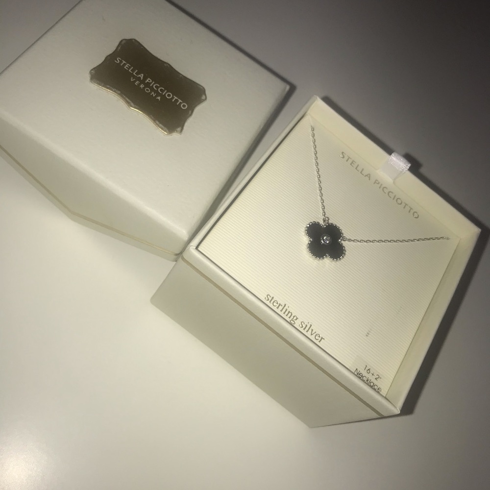 Stella Picciotto Black Flower Necklace